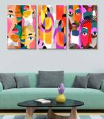 999Store  Abstract Face  Panels Canvas Painting