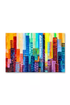 999Store  Beautiful Building Art Framed Canvas Painting  (Cnvas_24X36 Inch _Multi)