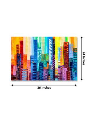 999Store  Beautiful Building Art Framed Canvas Painting  (Cnvas_24X36 Inch _Multi) 4