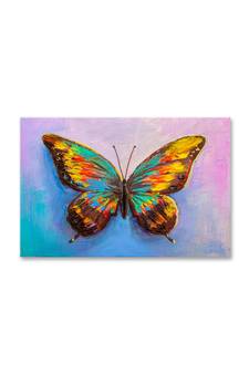 999Store  Beautiful Butterfly Art Framed Canvas Painting  (Cnvas_24X36 Inch _Multi)
