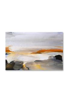 999Store  Abstract Multi Color Framed Canvas Painting  (Cnvas_24X36 Inch _Grey)