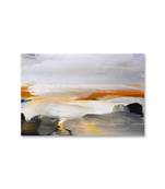 999Store  Abstract Multi Color Framed Canvas Painting  (Cnvas_24X36 Inch _Grey)