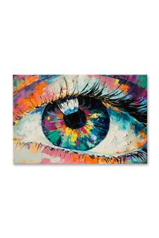 999Store  Beautiful Eys Multi Color Framed Canvas Painting  (Cnvas_24X36 Inch _Multi)