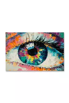 999Store  Beautiful Eys Multi Color Framed Canvas Painting  (Cnvas_24X36 Inch _Multi)