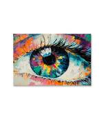 999Store  Beautiful Eys Multi Color Framed Canvas Painting  (Cnvas_24X36 Inch _Multi)
