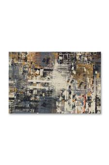 999Store  Abstract Morden Art Multi Color Framed Canvas Painting  (Cnvas_24X36 Inch _Brown)