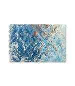 999Store  Abstract Morden Art White And Blue Color Framed Canvas Painting  (Cnvas_24X36 Inch _Blue)