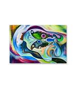 999Store  Butterfly And Lay Face Morden Art Framed Canvas Painting  (Cnvas_24X36 Inch _Multi)
