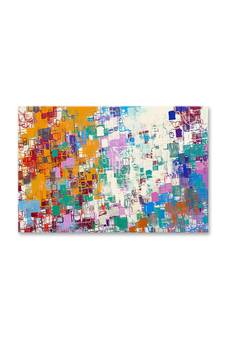 999Store  Abstract Morden Art Multi Color Framed Canvas Painting  (Cnvas_24X36 Inch _Multi)