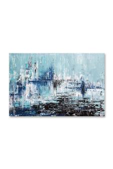 999Store  Abstract  Morden Art Framed Canvas Painting  (Cnvas_24X36 Inch _Sea Green)