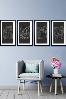 999Store    Black Canvas home_decor paintings