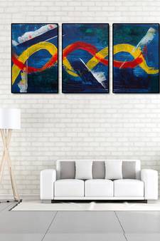 999Store    Blue wood home_decor paintings