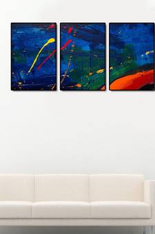 999Store    Blue wood home_decor paintings