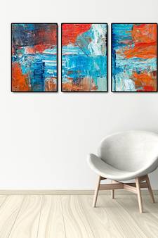 999Store    Blue wood home_decor paintings