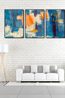 999Store    Blue wood home_decor paintings