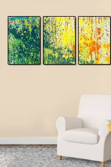 999Store    Green wood home_decor paintings