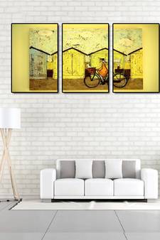999Store    Yellow wood home_decor paintings