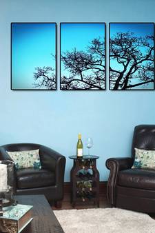 999Store    Blue wood home_decor paintings