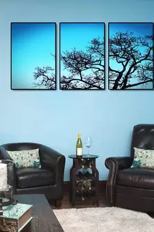999Store    Blue wood home_decor paintings