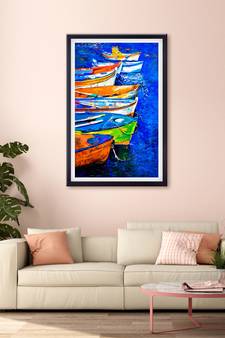 999Store    Blue  Canvas home_decor paintings