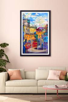 999Store    Blue  Canvas home_decor paintings