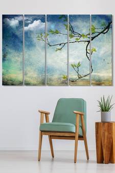 999Store    Blue wood home_decor wall decor