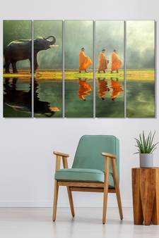 999Store    Green wood home wall decor