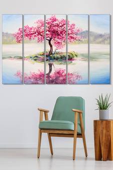 999Store    Pink  wood home wall decor