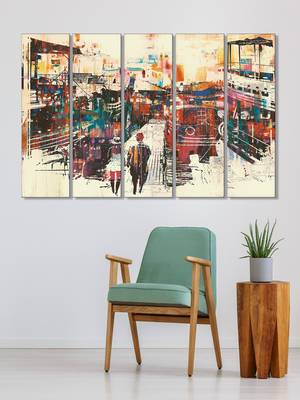 999Store    Red wood home wall decor 1