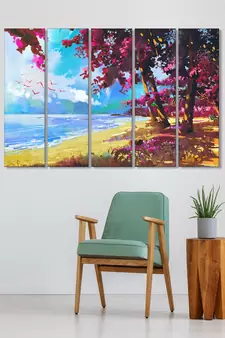 999Store    Violet  wood home wall decor