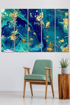 999Store    Blue wood home wall decor