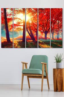 999Store    Red wood home wall decor