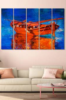 999Store    Blue wood home wall decor