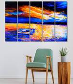 999Store    Blue wood home wall decor