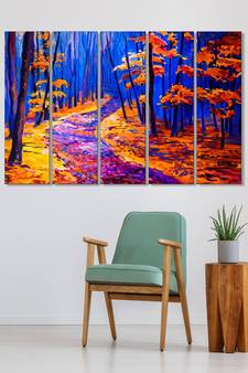999Store    Blue wood home wall decor