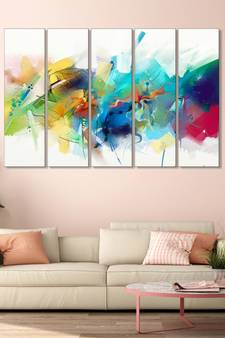 999Store    Blue  wood home wall decor