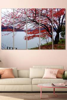 999Store    Red wood home wall decor