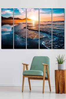 999Store    Blue  wood home wall decor