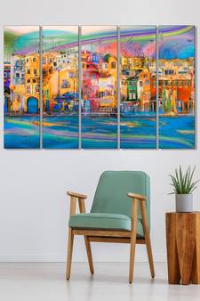 999Store    Blue wood home wall decor
