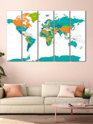 999Store    Blue wood home wall decor 1