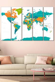 999Store    Blue wood home wall decor