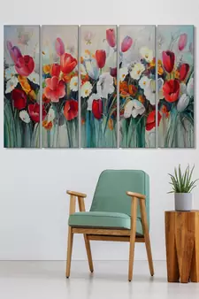 999Store    Red wood home wall decor