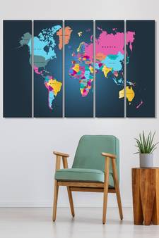 999Store    Blue wood home wall decor