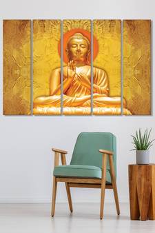 999Store    Yellow  wood home wall decor