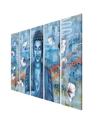 999Store    Blue wood home wall decor 3