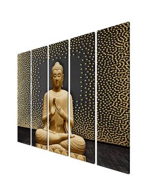 999Store    Yellow  wood home wall decor 3