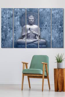 999Store    Blue wood home wall decor