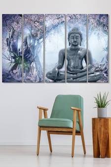 999Store    Blue wood home wall decor