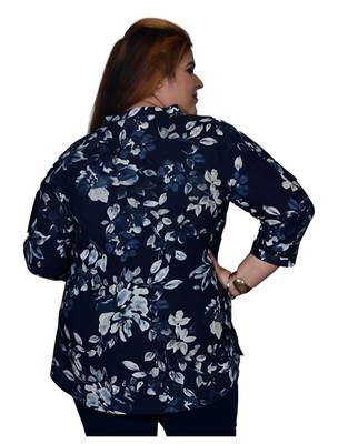 Blue printed poly cotton cotton-tops 4