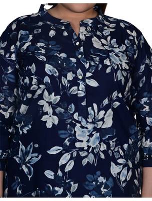 Blue printed poly cotton cotton-tops 6
